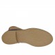 Botines para mujer con cordones y cremallera en gamuza marron y marron oscura tacon 3 - Tallas disponibles:  32