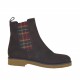Damenstiefelette mit Gummibändern in Burberrystil aus braunem Wildleder Absatz 3 - Verfügbare Größen:  32
