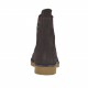 Woman's laced ankle boot with elastic bands Burberry style in brown suede heel 3 - Available sizes:  32