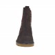 Botines para mujer con elasticos estilo Burberry en gamuza marron tacon 3 - Tallas disponibles:  32