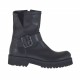 Botines deportivos para mujer con cremallera y hebilla en piel negra tacon 3 - Tallas disponibles:  32, 33
