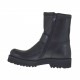 Sportliche Damenstiefelette mit Reissverschluss und Schnalle aus schwarzem Leder Absatz 3 - Verfügbare Größen:  32, 33