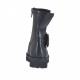 Woman's sporty ankle boot with zipper and buckle in black leather heel 3 - Available sizes:  32, 33