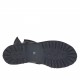 Woman's sporty ankle boot with zipper and buckle in black leather heel 3 - Available sizes:  32, 33