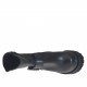 Bottine sportif pour femmes avec fermeure éclair et boucle en cuir noir talon 3 - Pointures disponibles:  32, 33