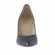 Zapato de salon para mujer en piel laminada azul tacon 9 - Tallas disponibles:  31, 32