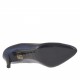 Zapato de salon para mujer en piel laminada azul tacon 9 - Tallas disponibles:  31, 32