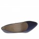 Zapato de salon para mujer en piel laminada azul tacon 9 - Tallas disponibles:  31, 32