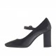 Decolté da donna con cinturino in pelle nera tacco 8 - Misure disponibili: 31
