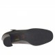Zapato de salón para mujer con cinturon en piel negra tacon 8 - Tallas disponibles:  31