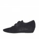 Scarpa accollata con elastico da donna in camoscio lavorato nero zeppa 3 - Misure disponibili: 33, 42, 43