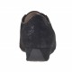 Scarpa accollata con elastico da donna in camoscio lavorato nero zeppa 3 - Misure disponibili: 33, 42, 43
