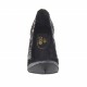 Decolté da donna in pelle e camoscio nero e pelle stampata grigia tacco 10 - Misure disponibili: 32, 42