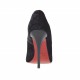 Escarpin pour femmes en velours noir avec talon en vernis 10 - Pointures disponibles:  32
