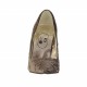 Woman's pump shoe in brown velvet varnished heel 10 - Available sizes:  32, 42