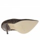 Decolté da donna in velluto marrone tacco lucido 10 - Misure disponibili: 32, 42