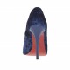 Zapato de salon para mujer en terciopelo azul con tacon barnizado 10 - Tallas disponibles:  42