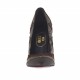 Women's pump shoe in dark brown leather, brown suede and brown printed leather heel 10 - Available sizes:  42