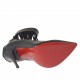 Zapato de salon para mujer con cremallera y flecos de gamuza en charol negro tacon 10 - Tallas disponibles:  42