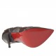 Women's pointy pump shoe in dark brown leather, brown suede and brown printed leather heel 10 - Available sizes:  32, 34, 42