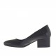 Escarpin pour femmes en cuir noir talon carré 4 - Pointures disponibles:  32