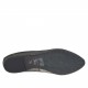Ballerina da donna con punta sfilata in pelle color grigio acciaio glitterato tacco 1 - Misure disponibili: 32, 33