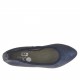 Ballerina da donna con punta sfilata in pelle color blu glitterato tacco 1 - Misure disponibili: 32
