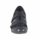 Scarpa sportiva da donna in pelle e camoscio nero e canna di fucile con velcro zeppa 5 - Misure disponibili: 42