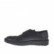 Scarpa stringata da donna modello Derby in pelle nera zeppa 3 - Misure disponibili: 44, 45