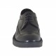 Zapato derby para mujer con cordones en piel negra cuña 3 - Tallas disponibles:  44, 45
