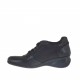 Woman's shoe with laces in black leather and printed leather wedge heel 5 - Available sizes:  42, 44