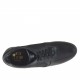 Chaussure pour femmes à lacets en cuir et cuir imprimé noir talon compensé 5 - Pointures disponibles:  42, 44