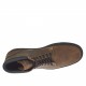 Zapato deportivo para hombre con cordones en piel marron - Tallas disponibles:  46