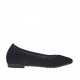 Ballerina da donna con punta sfilata in camoscio nero tacco 1 - Misure disponibili: 32