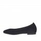 Ballerina da donna con punta sfilata in camoscio nero tacco 1 - Misure disponibili: 32