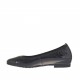 Woman's pointy ballerina shoe in black patent leather heel 1 - Available sizes:  32