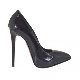 Decolté da donna con plateau interno in vernice nera tacco 11 - Misure disponibili: 42