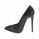 Zapato de salon con plataforma para mujer en charol negro con tacon 11 - Tallas disponibles:  42