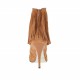 Bottines pour femmes avec fermeture éclair et franges en daim brun clair talon 10 - Pointures disponibles:  43