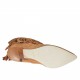 Stivaletto da donna con cerniera e frange in camoscio color cuoio tacco 10 - Misure disponibili: 43