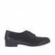 Zapato derby para mujer con cordones en piel negra tacon 2 - Tallas disponibles:  32