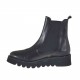 Stivaletto da donna con elastici e borchie in pelle nera zeppa 4 - Misure disponibili: 46