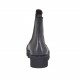 Bottines pour femmes avec elastiques et goujons en cuir noir talon compensé 4 - Pointures disponibles:  46