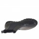 Bottines pour femmes avec elastiques et goujons en cuir noir talon compensé 4 - Pointures disponibles:  46