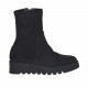 Botines para mujer con cremallera en gamuza elastica negra cuña 4 - Tallas disponibles:  32