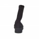 Woman's ankle boot with zipper in black elastic suede wedge heel 4 - Available sizes:  32