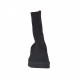 Botines para mujer con cremallera en gamuza elastica negra cuña 4 - Tallas disponibles:  32