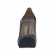 Decolté da donna con cinturino charleston in camoscio nero e blu e vernice azzurra con plateau tacco 9 - Misure disponibili: 43