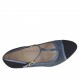 Decolté da donna con cinturino charleston in camoscio nero e blu e vernice azzurra con plateau tacco 9 - Misure disponibili: 43