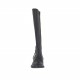 Woman's boot with inner zipper and buckle in black leather heel 2 - Available sizes:  33